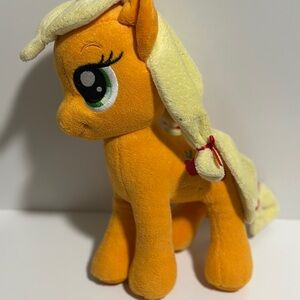 Ty Orange Plush Pony with Pale Yellow Mane